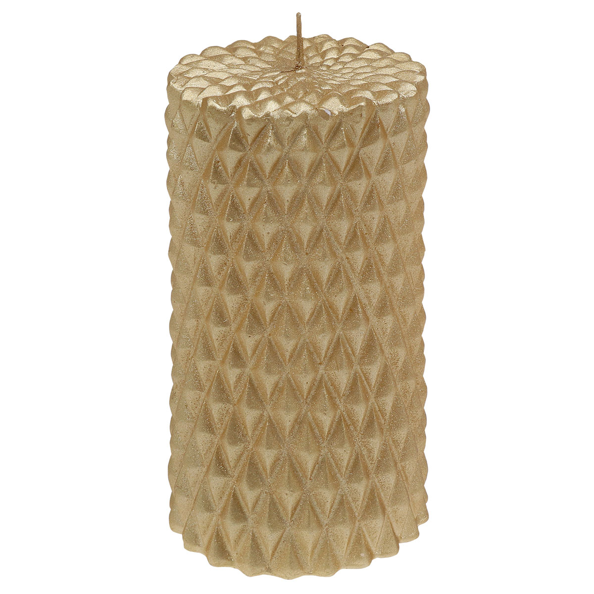 Stumpenkerze Mandala 120 mm gold