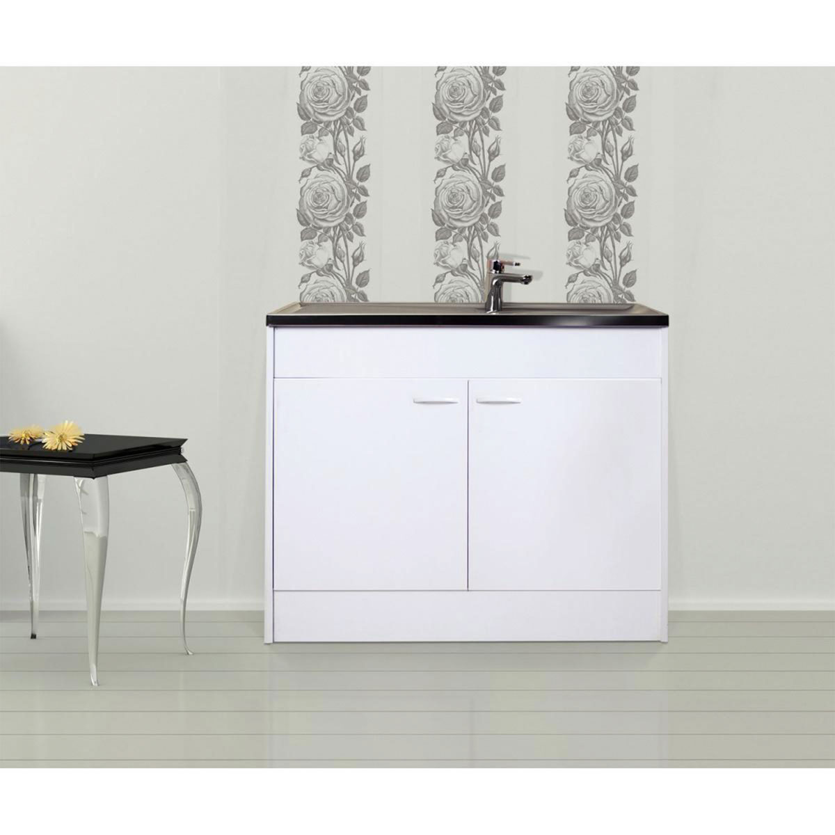 Respekta Samara Komplettspüle KS50D 100 x 50 cm Weiß / Weiß Bild 4