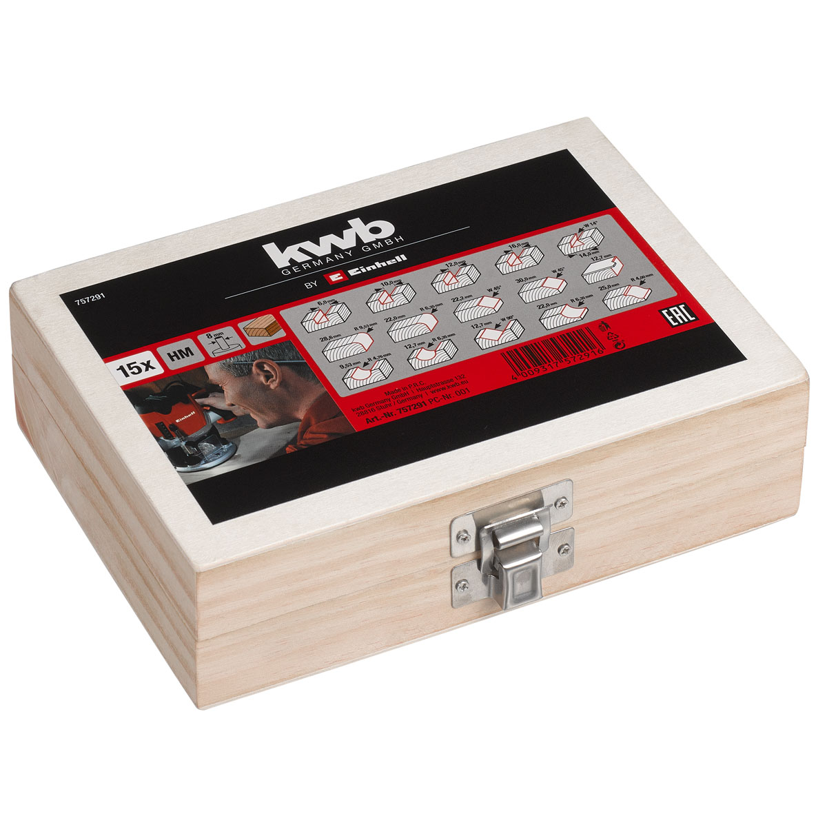 Einhell Fräser-Setz 8 mm 15-teilig Bild 2