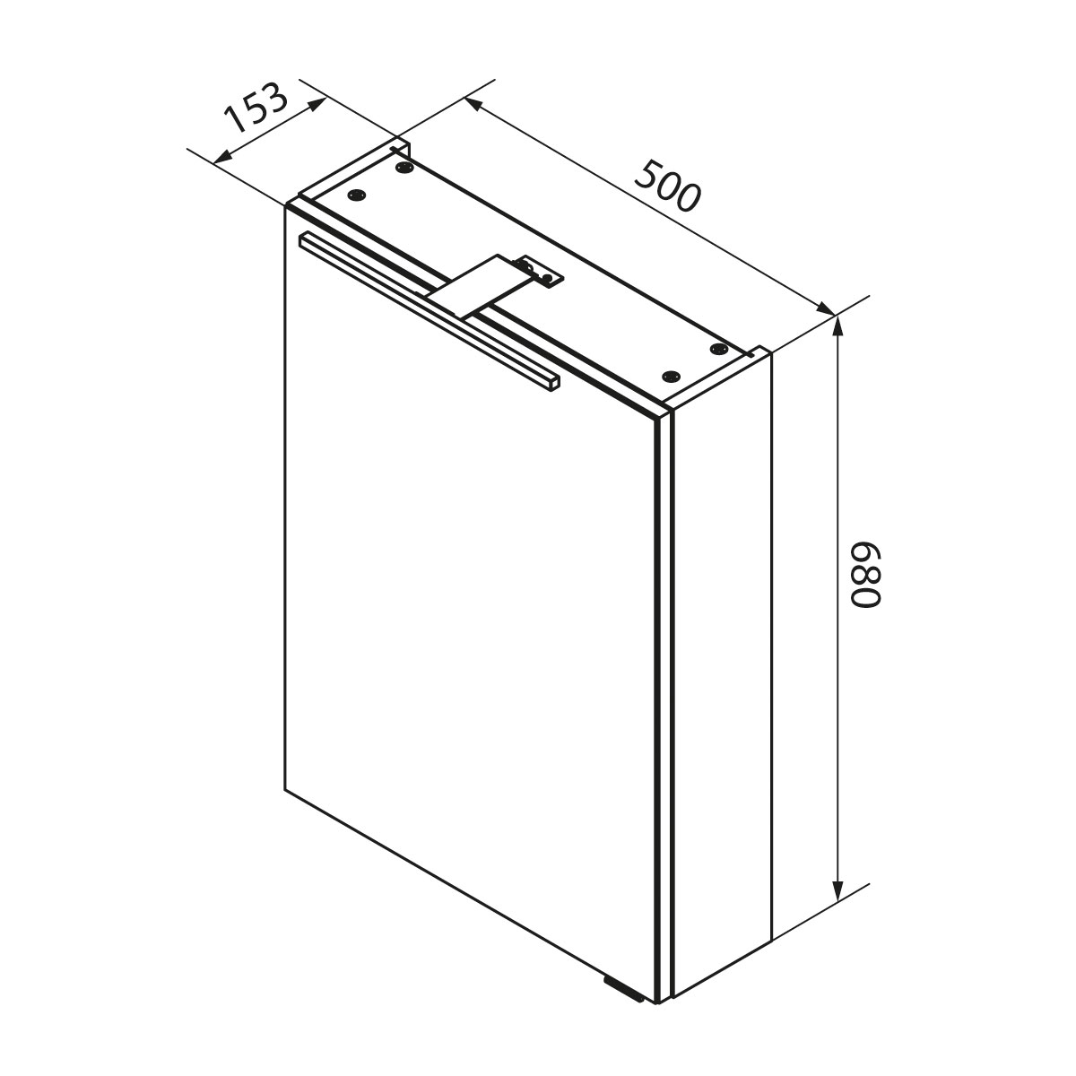 Fackelmann  Gäste-WC Spiegelschrank links SBC 500 x 680 x 153 mm Weiß Bild 5