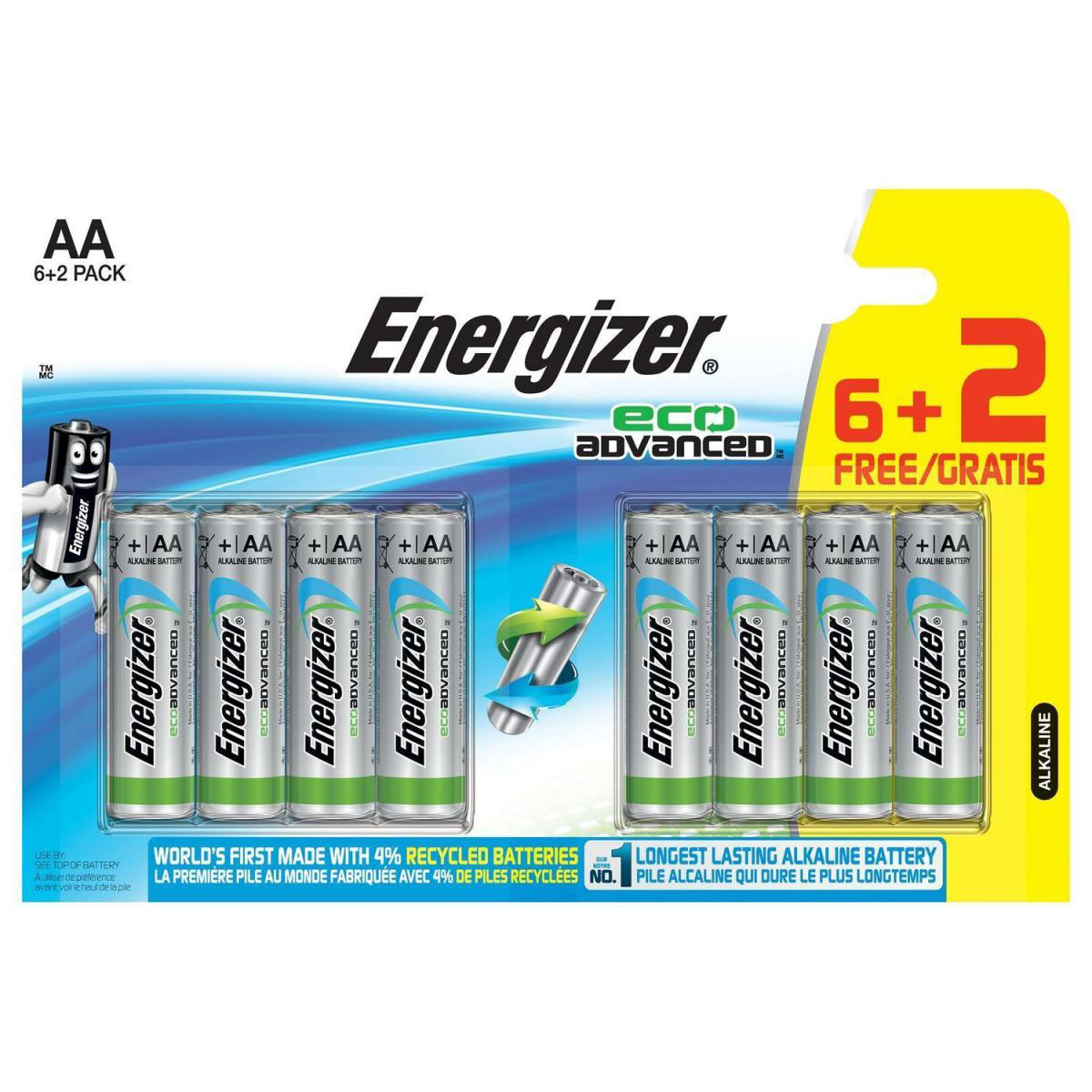 Eco Advanced AA 6+2er Batterien