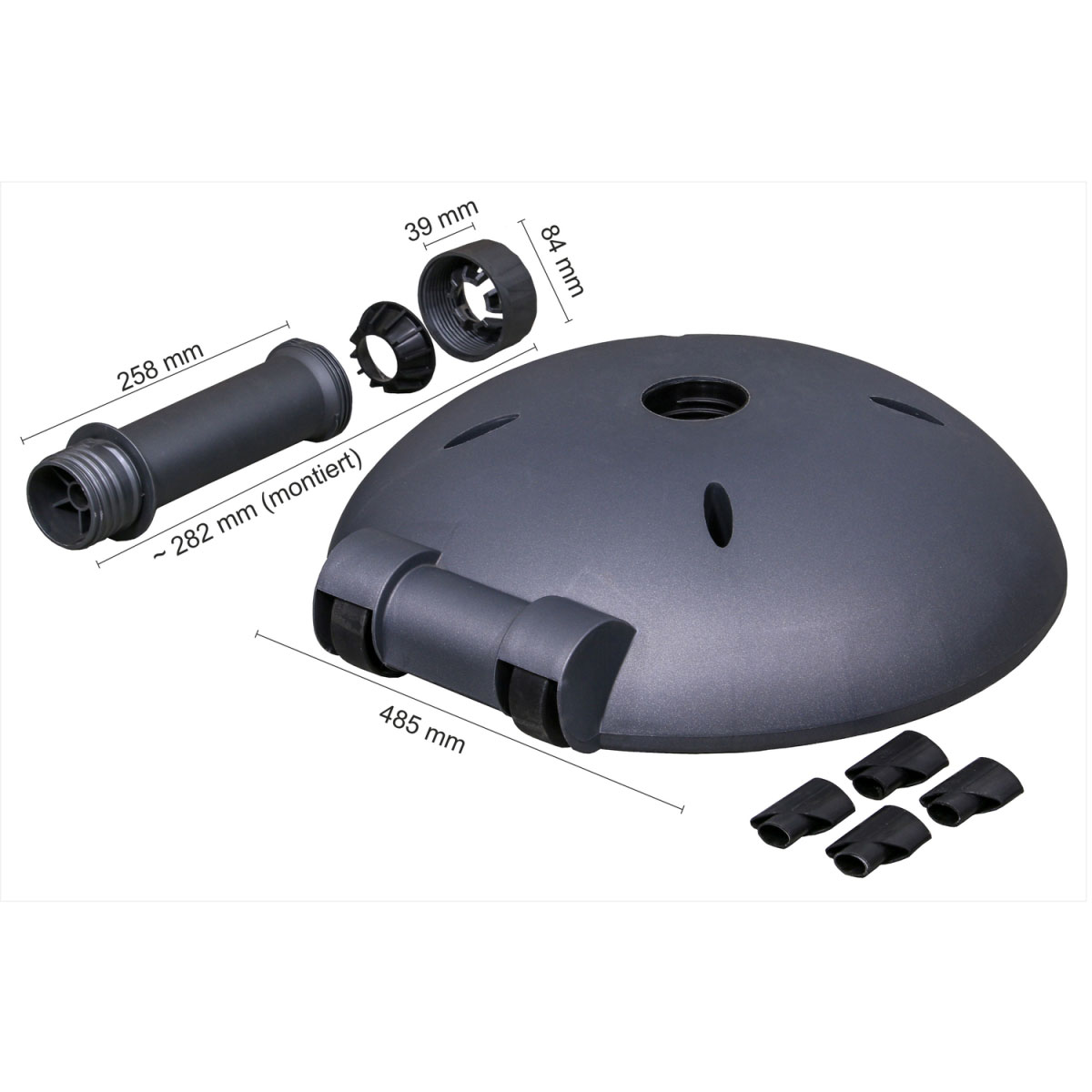 Schneider Schirme Beton-Schirmständer 40 kg halbrund anthrazit Bild 7