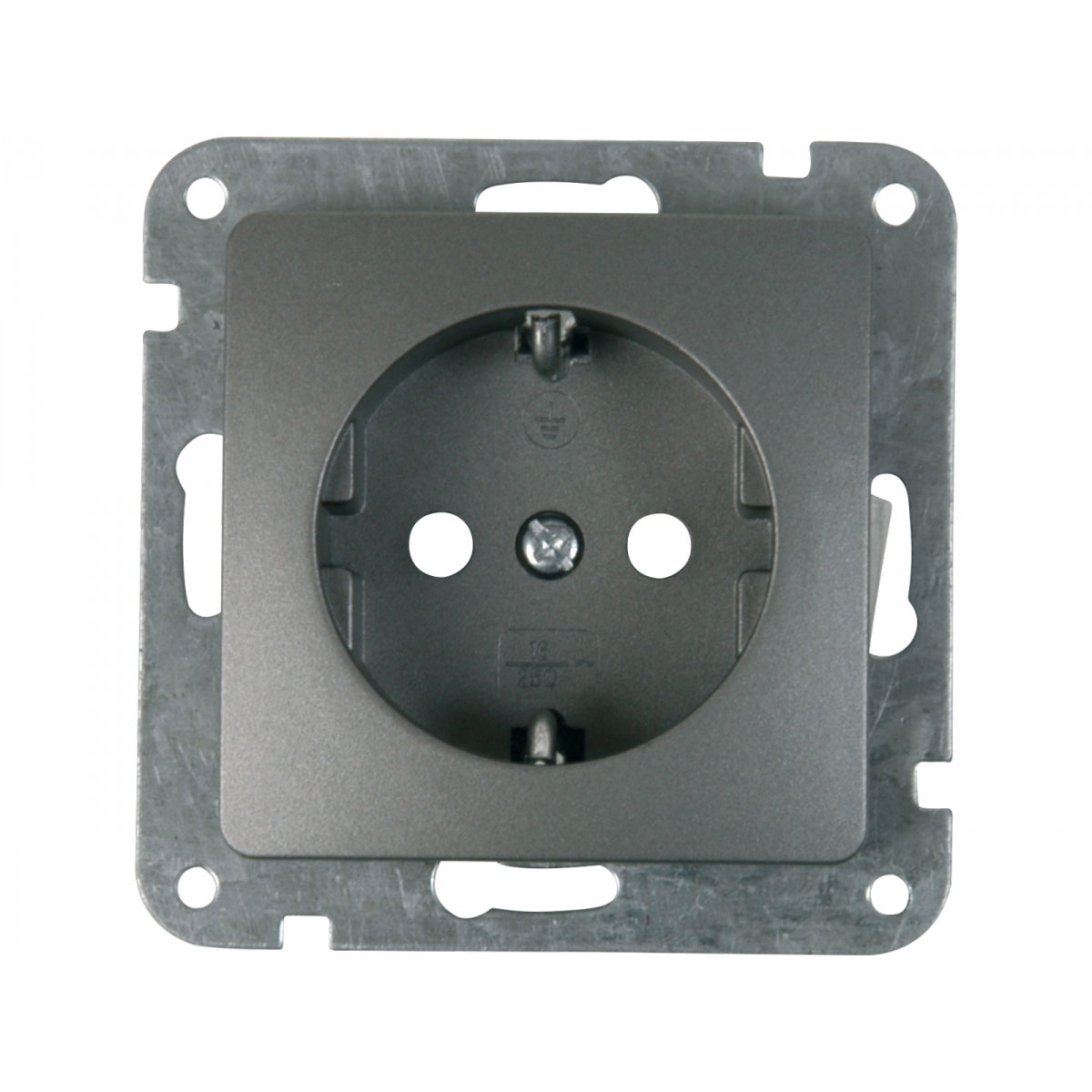 Steckdose Monaco mit Kindersicherung platin