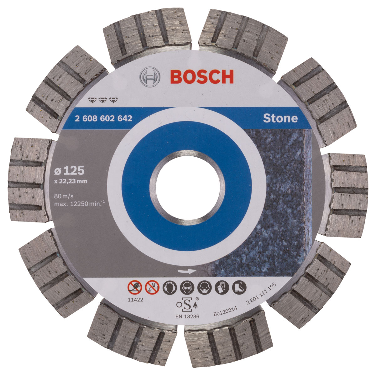 Bosch Professional  Diamanttrennscheibe Best for Stone 125 x 22,23 x 2,2 x 12 mm