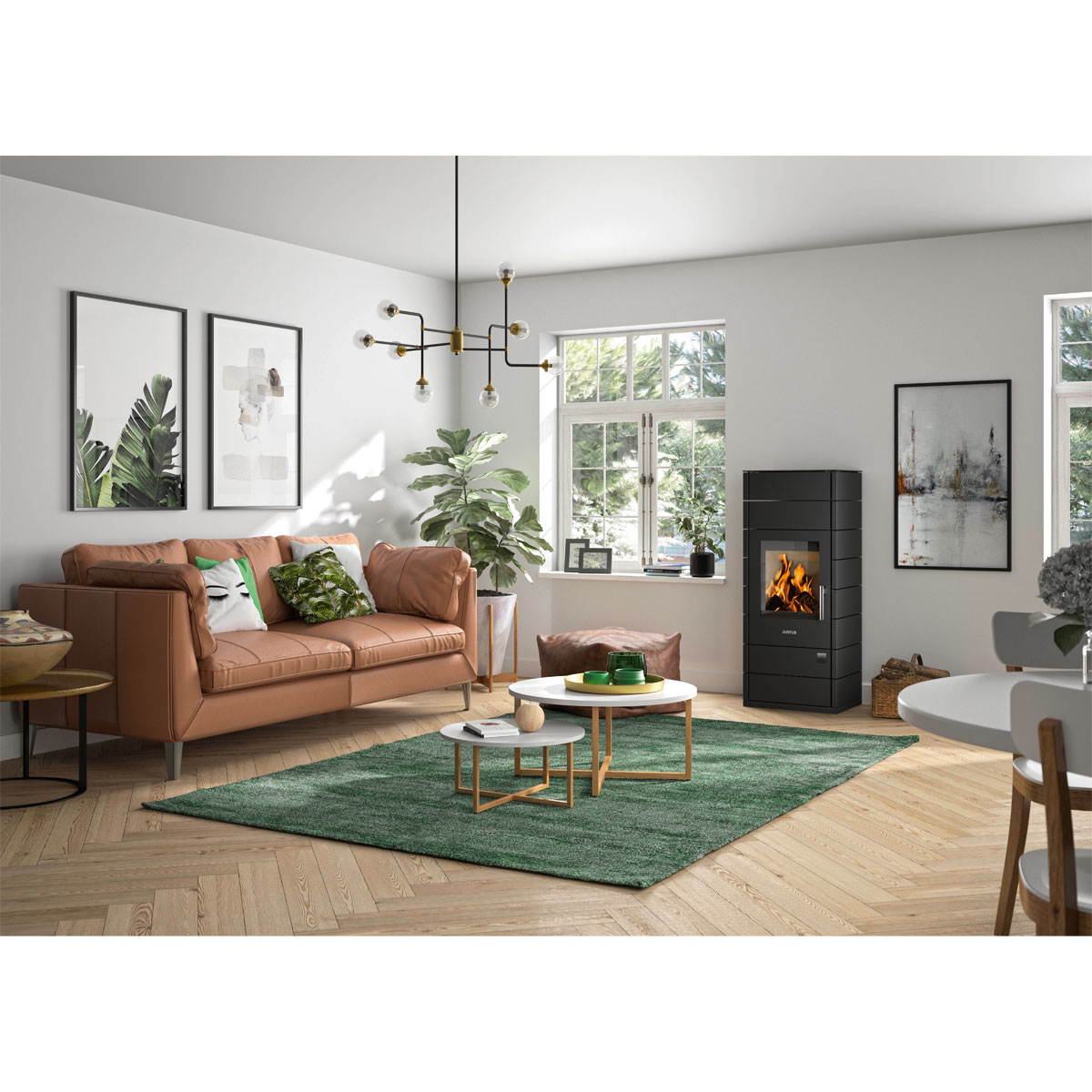 Kaminofen Tova W+ Stahl schwarz Bild 2