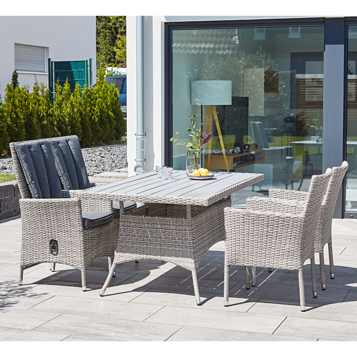 Haveson Gartentisch Milano grau-meliert 150 x 75 x 90 cm Bild 2