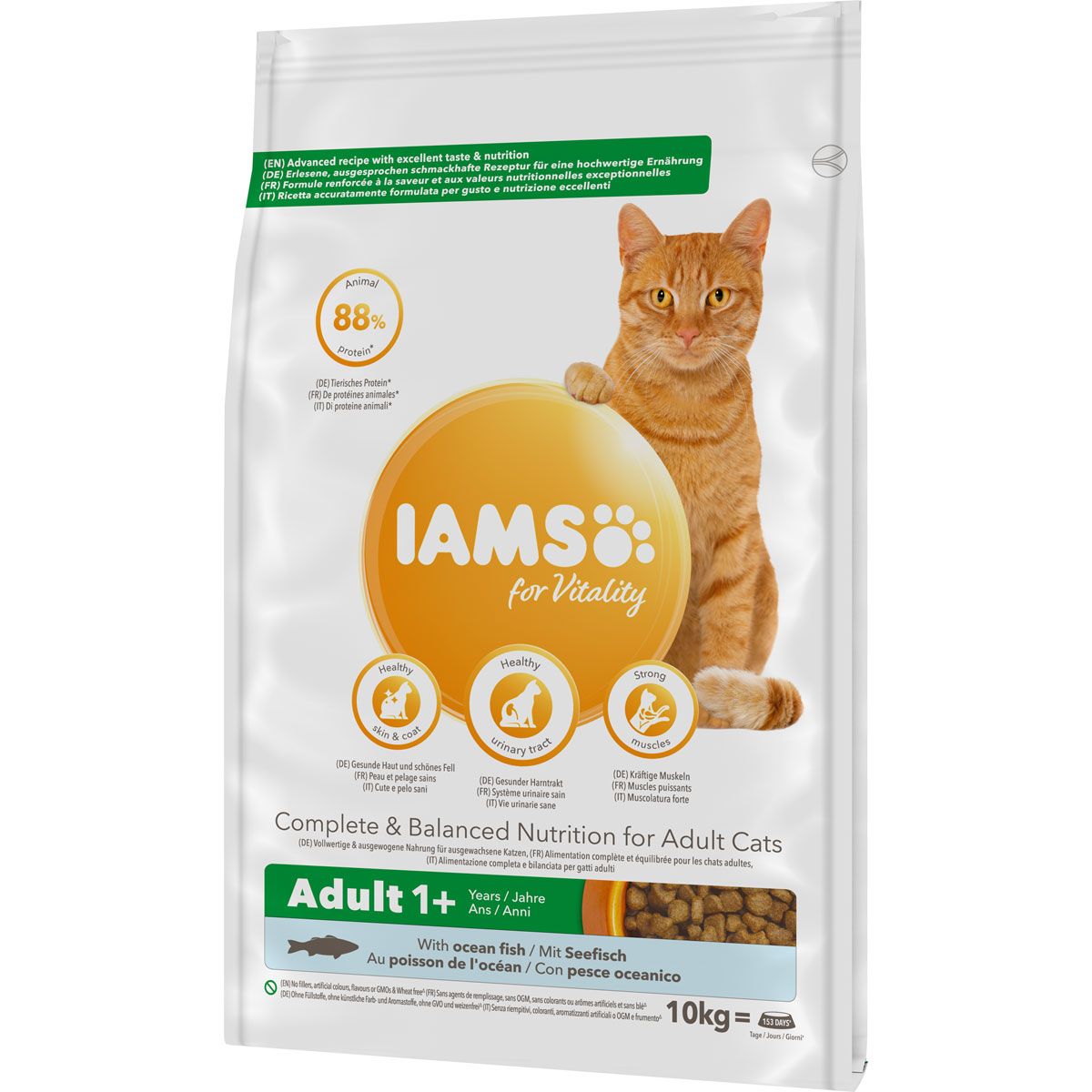 IAMS Trockenfutter Vital Katze mit Seefisch 10 kg