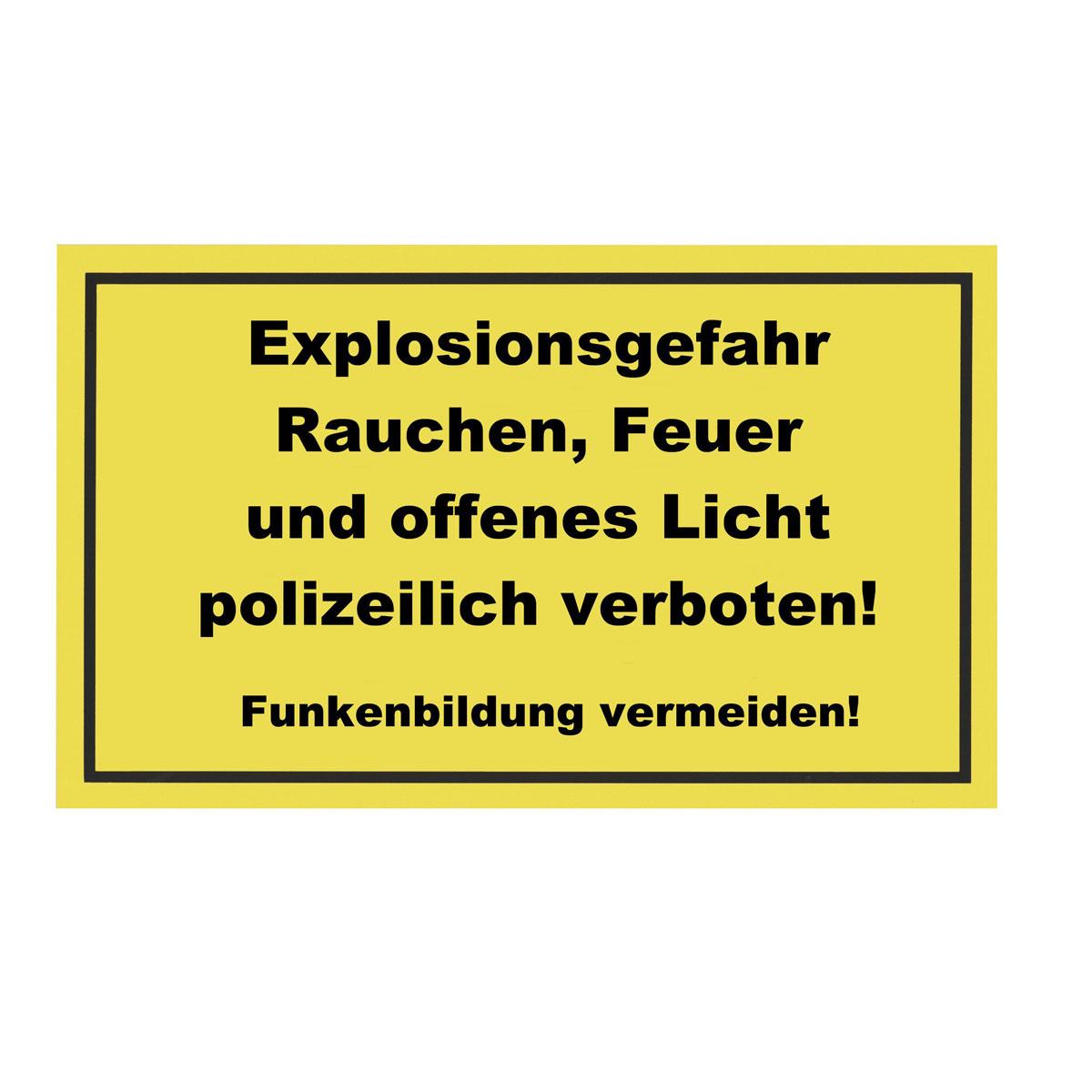 Metafranc Verbotsschild Rauchverbot Kunststoff gelb