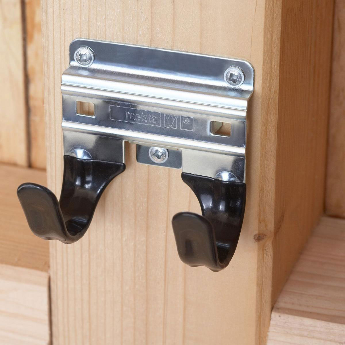 Meister Gerätehalter Spatenahalter Haken 2 Stück Bild 3