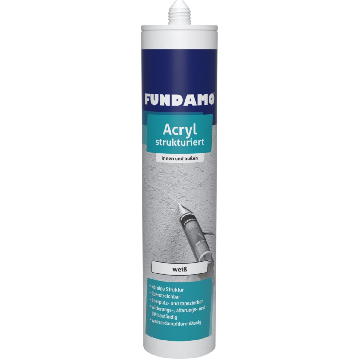 Fundamo Acryl Rauher-Putz weiß-körnig 310 ml