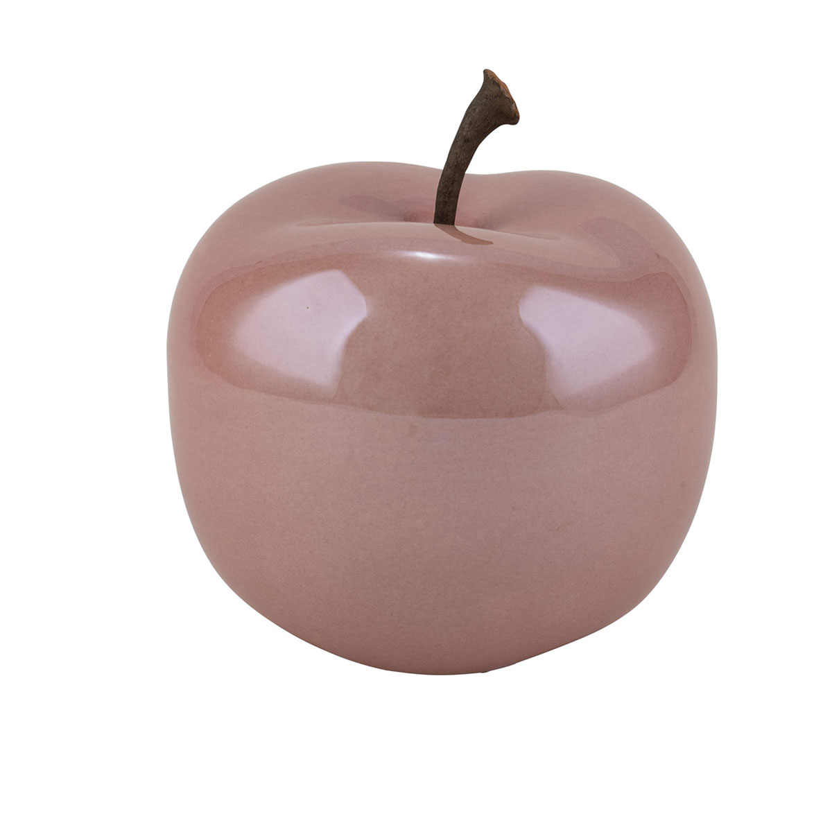 Keramik-Apfel, 12x9,5 cm, rosa