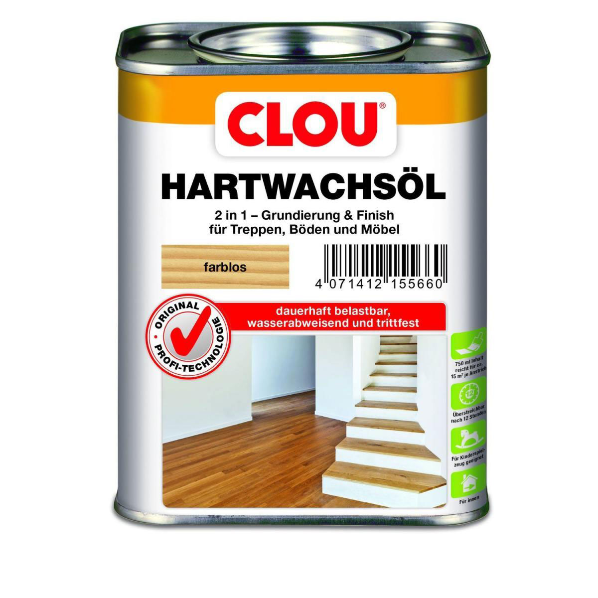 Clou Hartwachsöl Farblos, 750 ml
