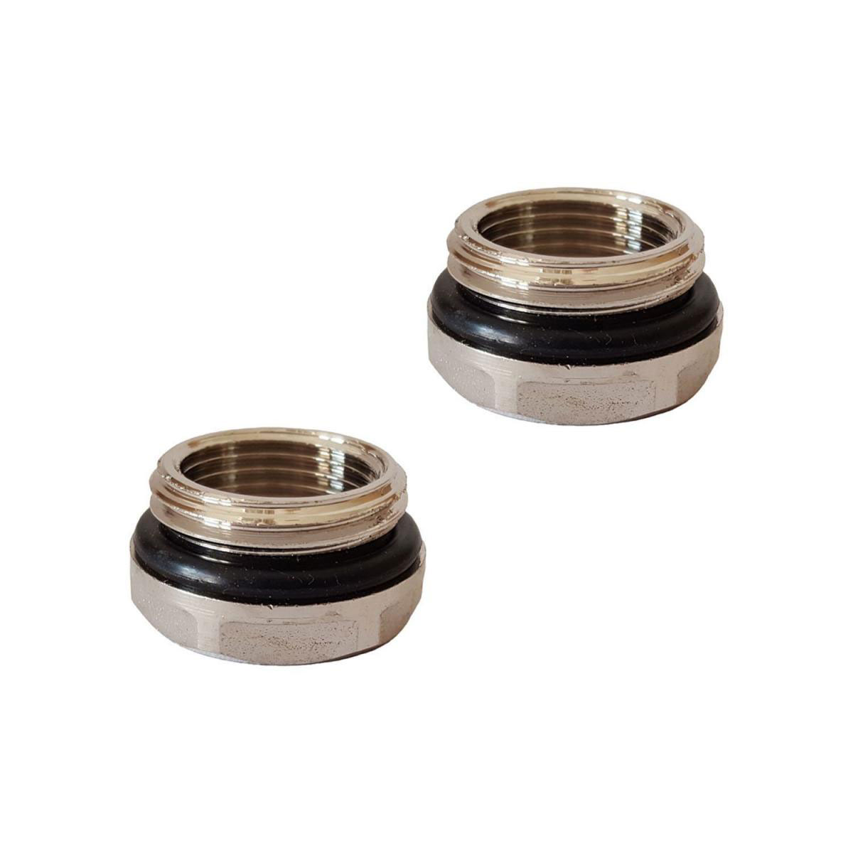 Reduzierstück verchromt 1/2"x3/8" 2 Stück selbstdichtend