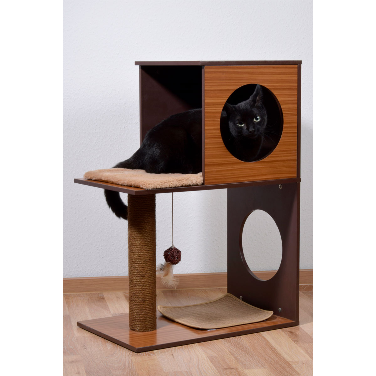 Katzenmöbel „Kelly“, 54x34x77 cm, braun
