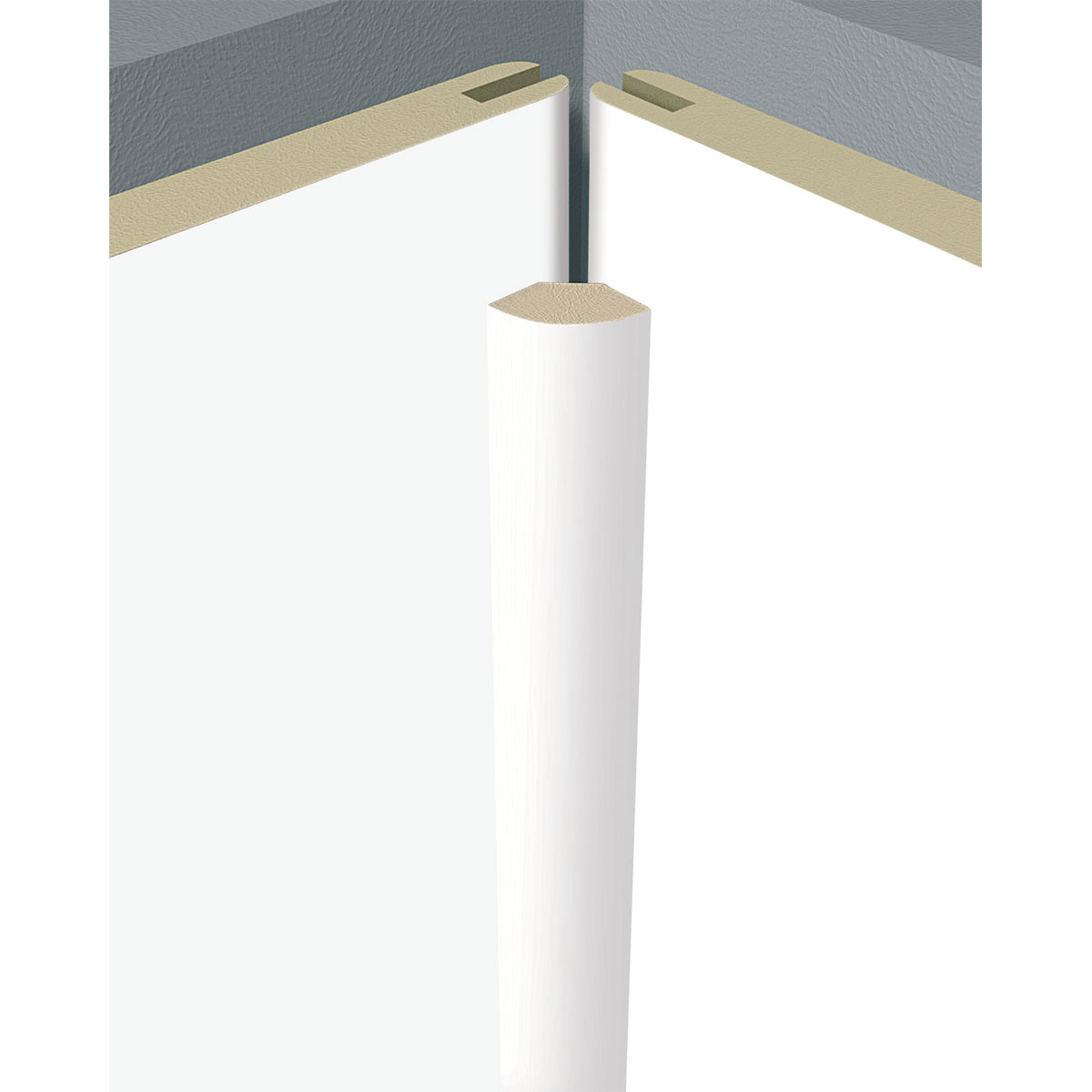 Viertelstab Schnee weiß 2,6 m