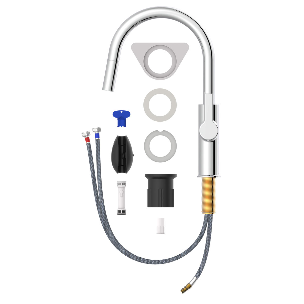 LENZ Spültischarmatur Anela mit Geschirrbrause Chrom Bild 4