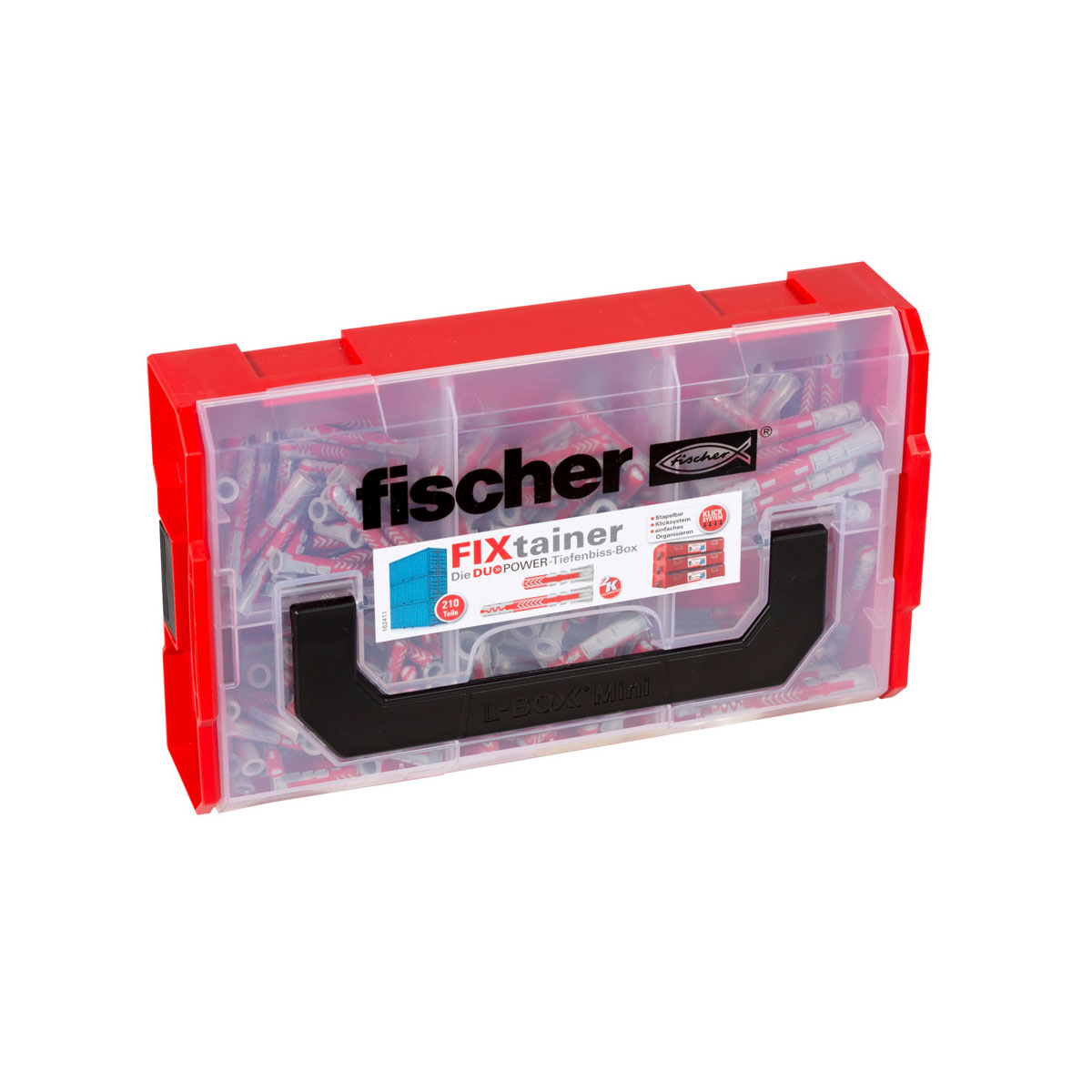 Sortimentsbox „FixTainer DuoPower“, Tiefenbiss-Box, 210-teilig