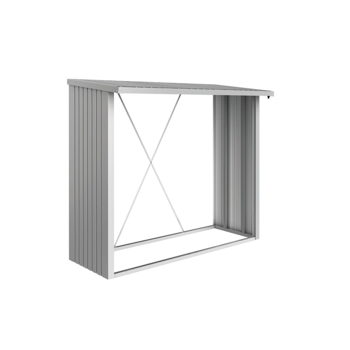 Biohort Brennholzunterstand WoodStock 230 silber-metallic