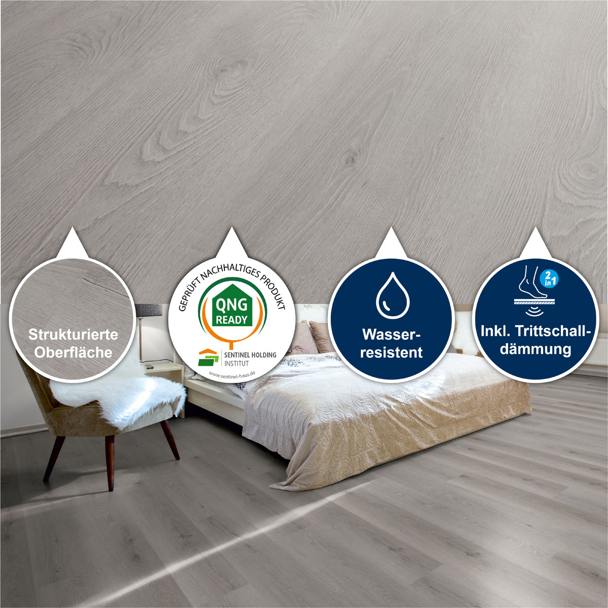 Strong SPC Designboden Yellowstone inkl. Trittschalldämmung 1220 x 230 x 4,8 mm Bild 6