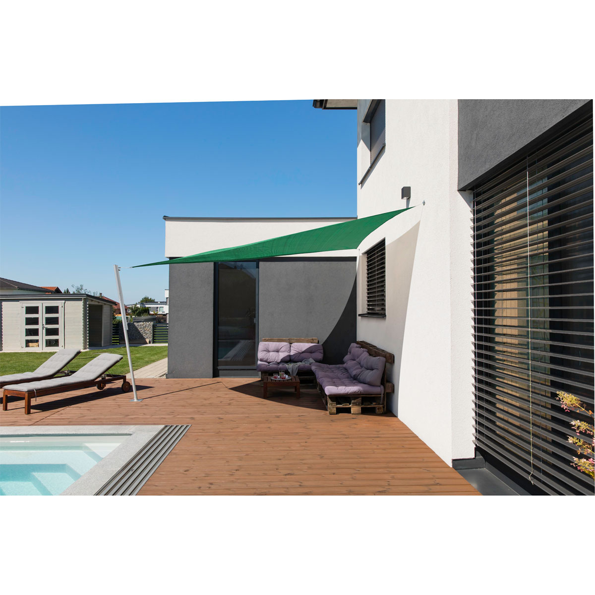 Dreieck-Segel Capri 5 x 5 x 5 m olive