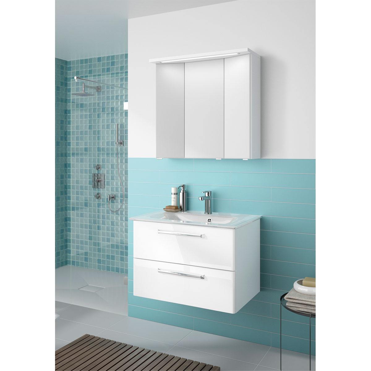 Pelipal Glaswaschtisch Trentino rechteckig 77 x 1,5 x 50 cm Bild 2