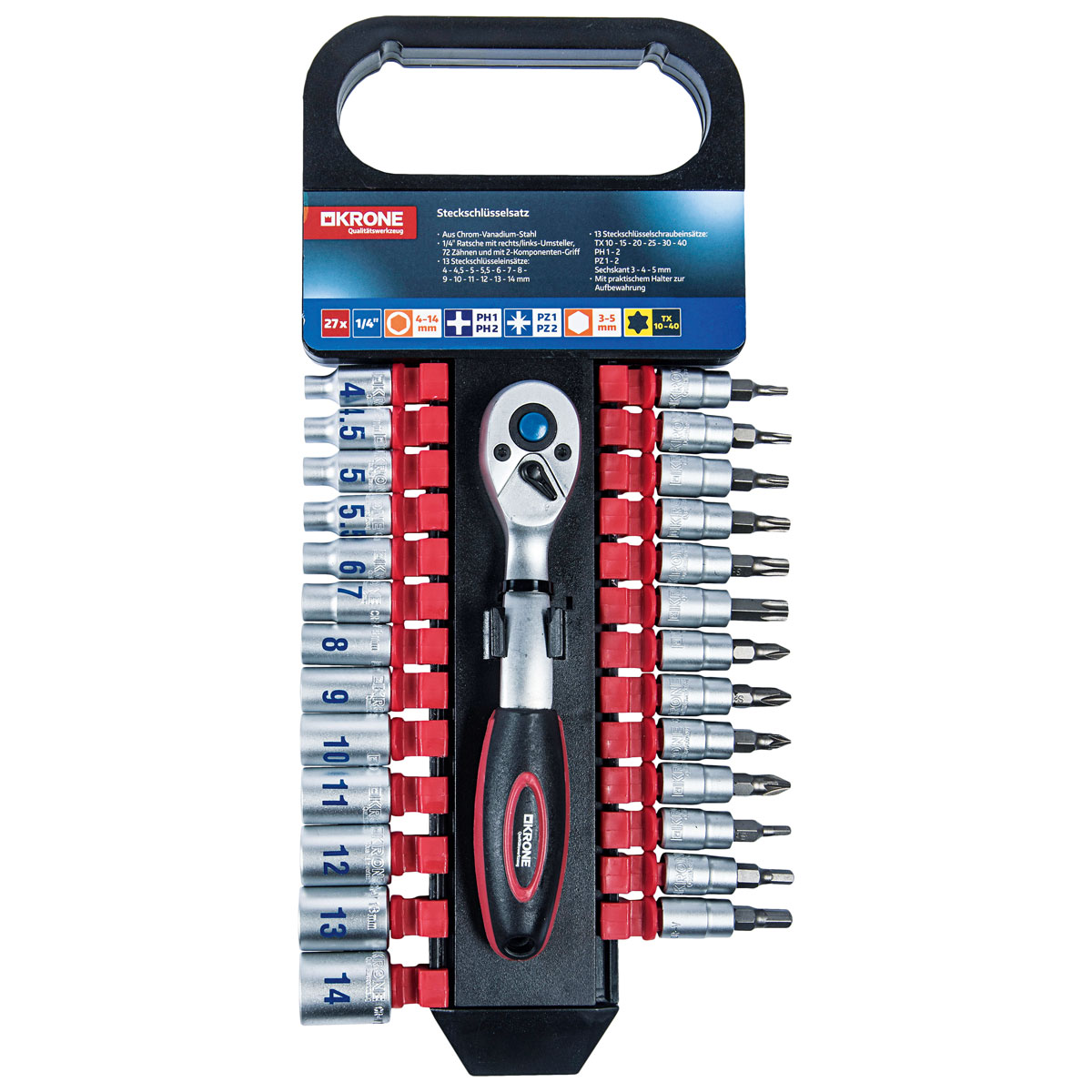 Krone  Steckschlüsselsatz 27 teilig 