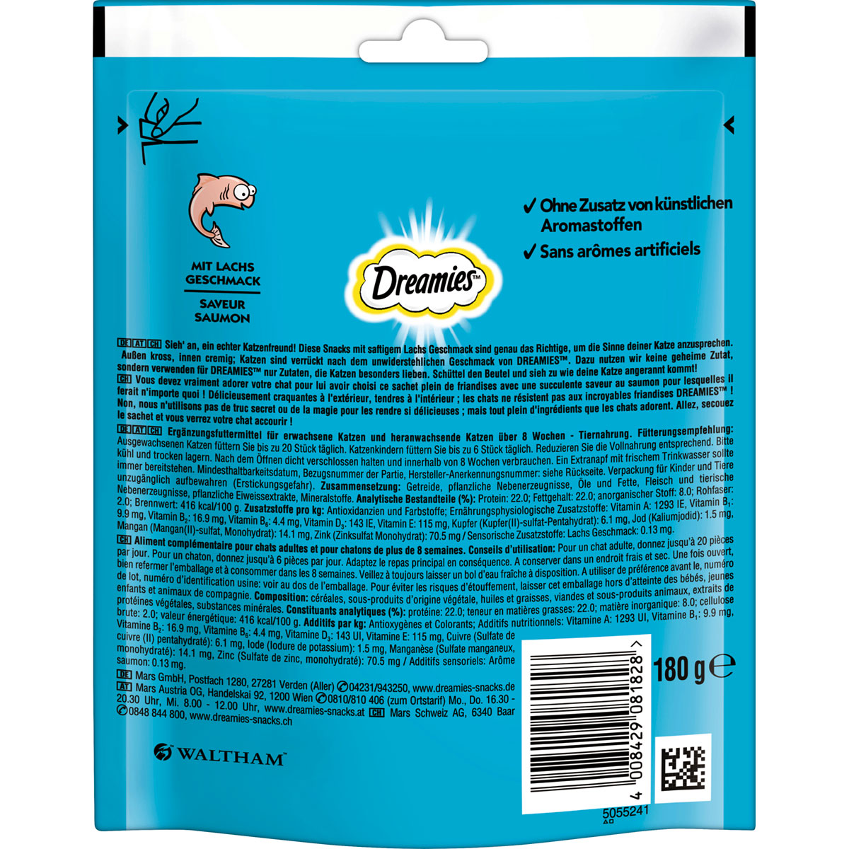 Katzensnack Dreamies mit Lachs 180 g Bild 2