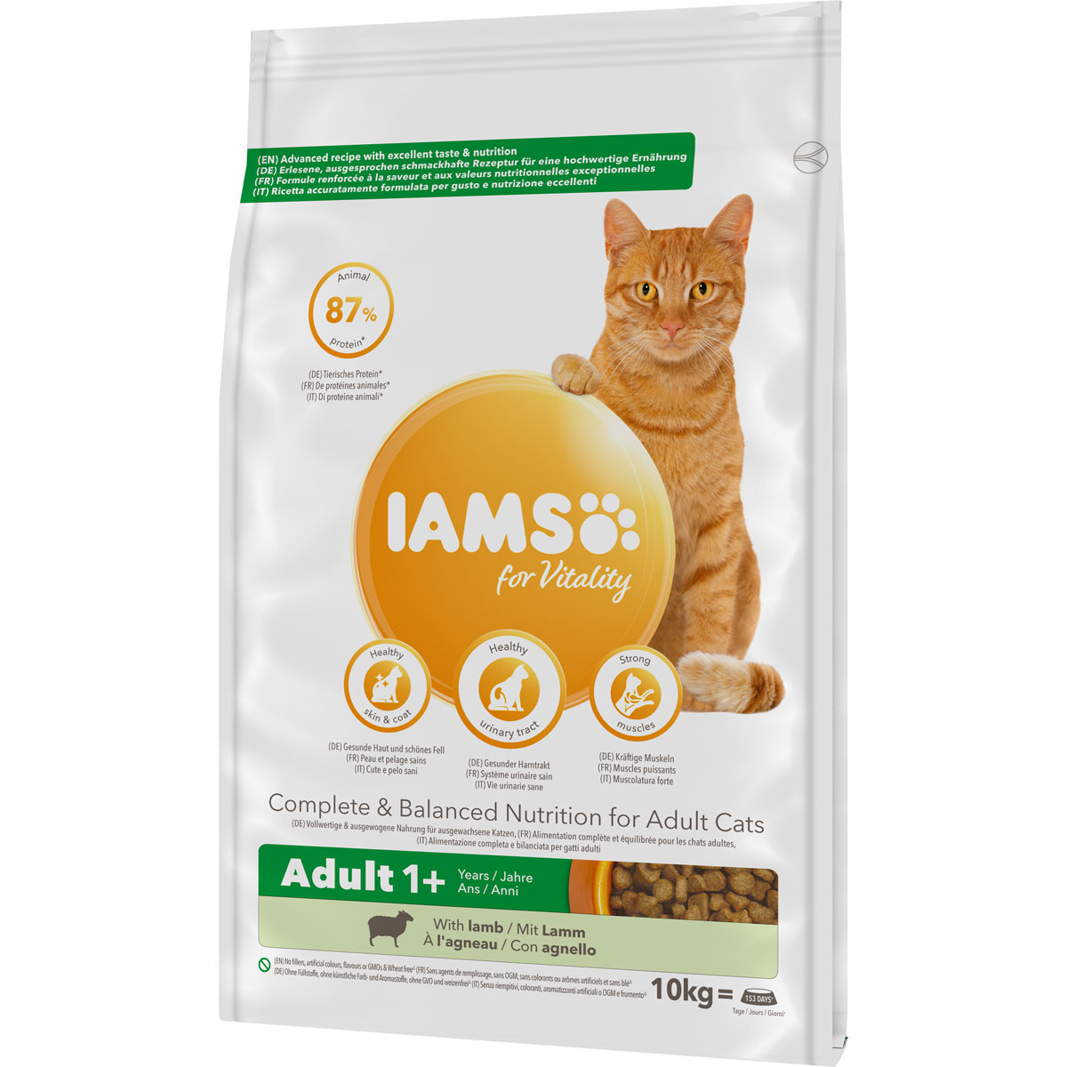 IAMS Trockenfutter Vital Katze mit Lamm 10 kg
