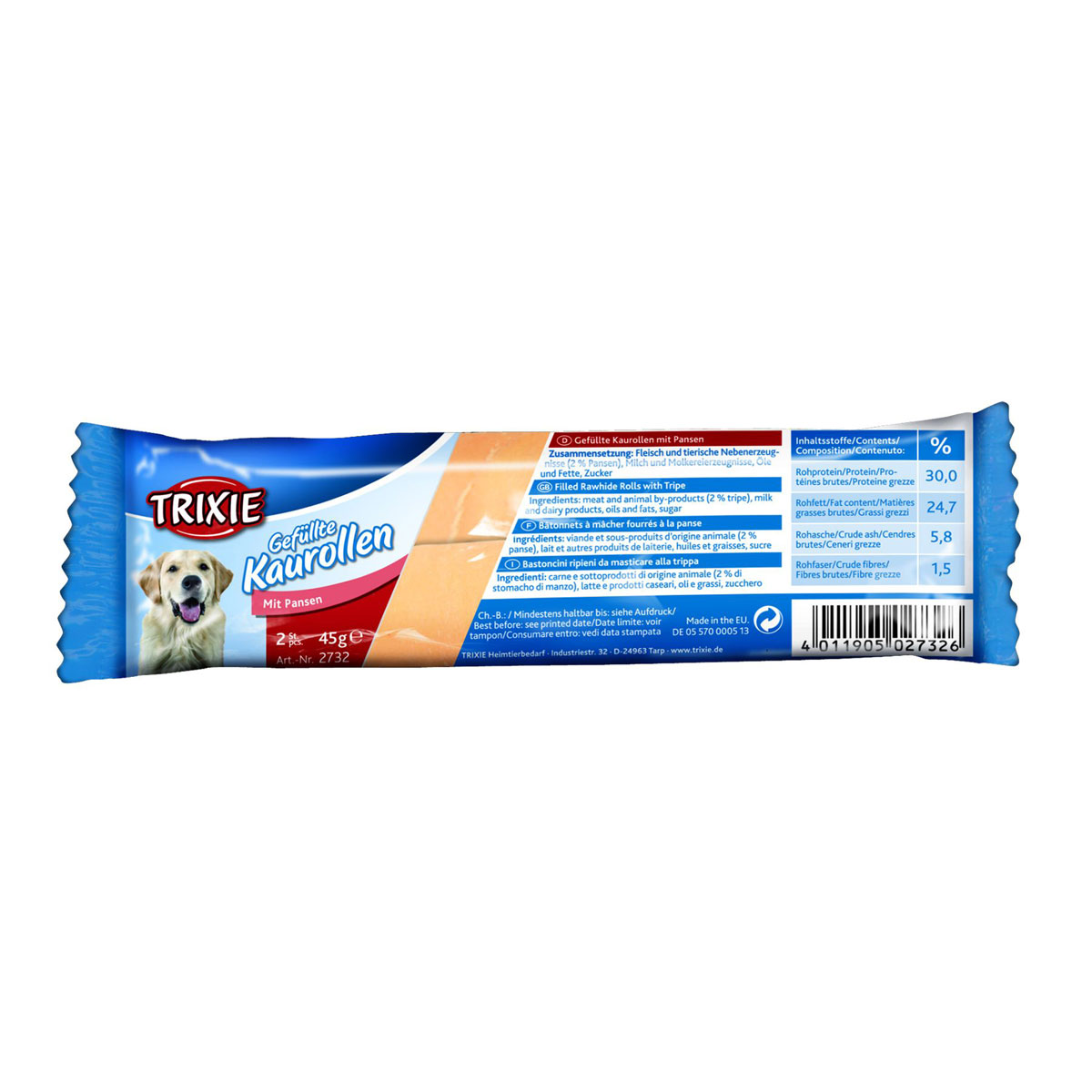 Trixie  Kaurollen mit Pansen gefüllt 12 cm/45g/2St