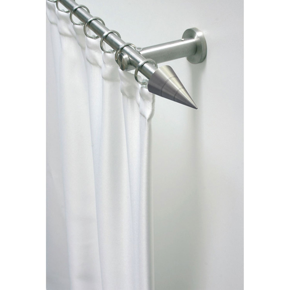 Gardinia Gardinenstange Kegel Durchmesser 20 mm 200 cm Edelstahl-optik Bild 3