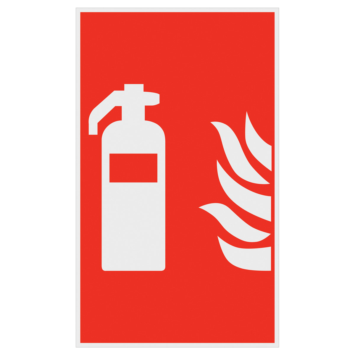 Metafranc Hinweisschild Feuerlöscher Kunststoff rot