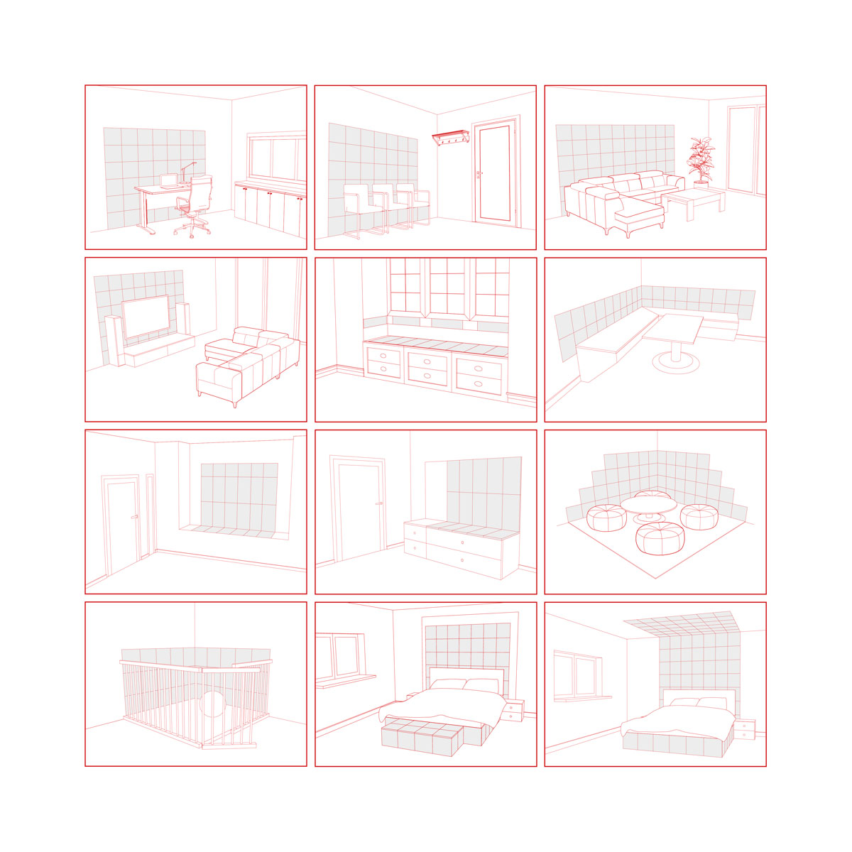 Mollis Polsterpaneele blau 60 x 15 cm Bild 7