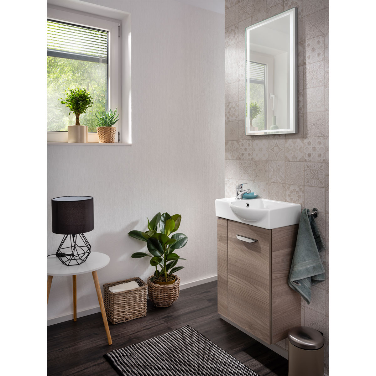 Fackelmann  Gäste-WC Waschtischunterschrank rechts SBC 440 x 600 x 243 mm Steinesche Bild 8