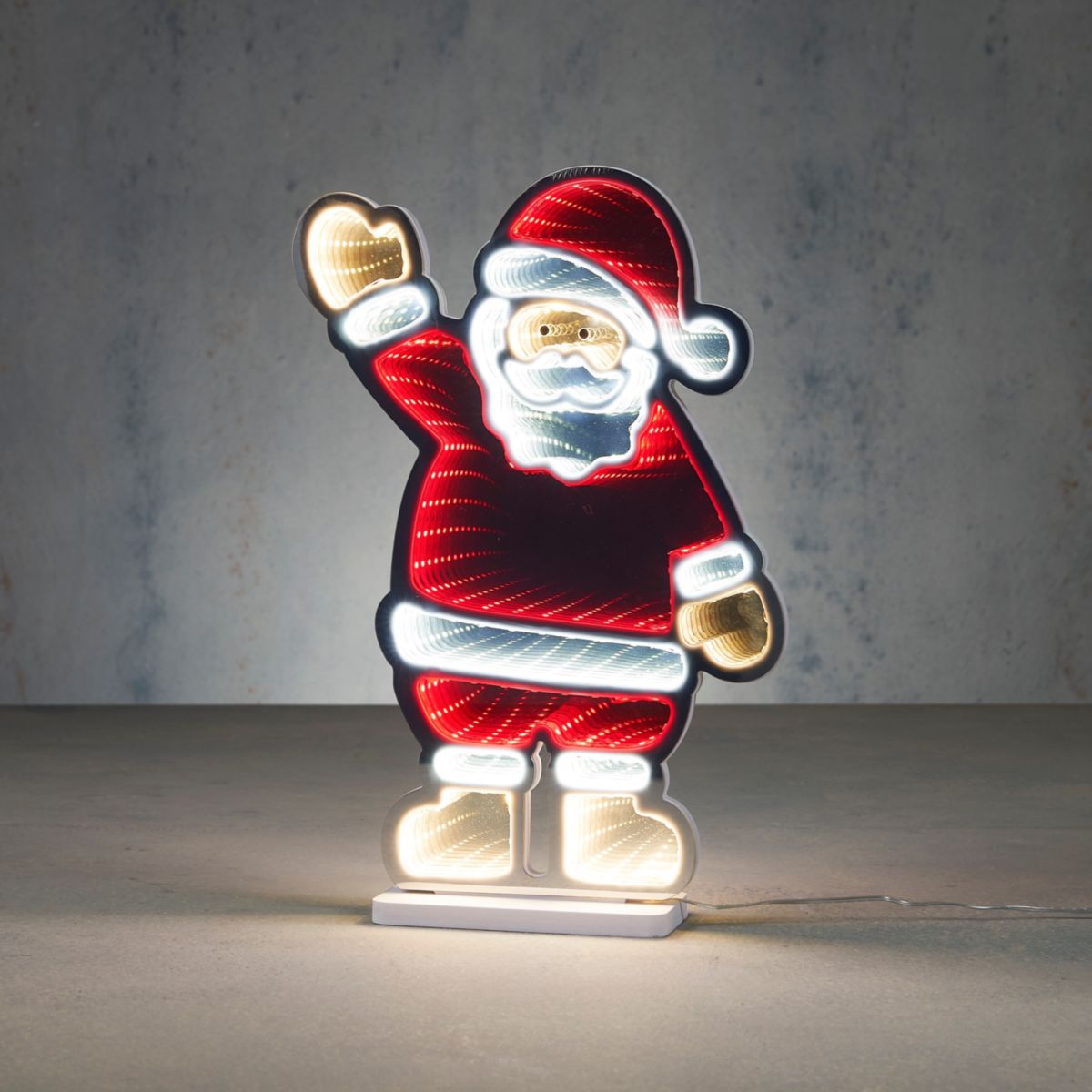 LED-Weihnachtsmann rot mit Timer 26x8x40 cm