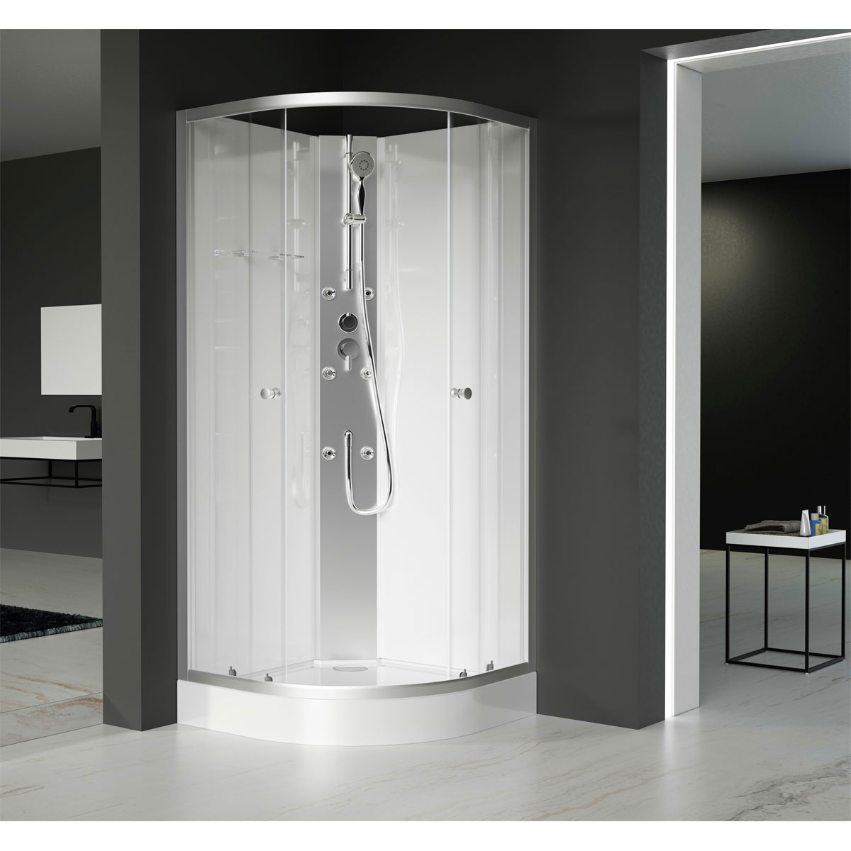 Aurlane Komplettdusche White Ocean 90 x 210 x 90 cm Bild 6