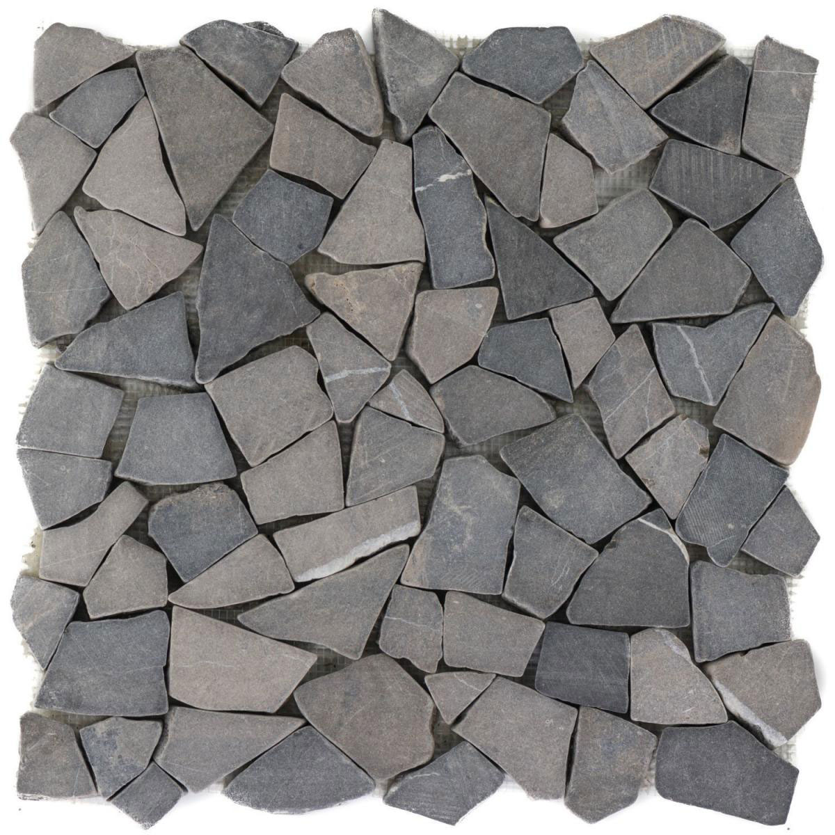 Mosaik Nero Marquina Marmor 30,5 x 30,5 x 0,8 cm