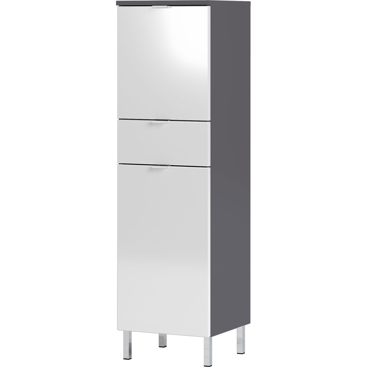 Schrank Maureen 1 Schubkasten 34 x 120 x 34 cm graphit/weiß