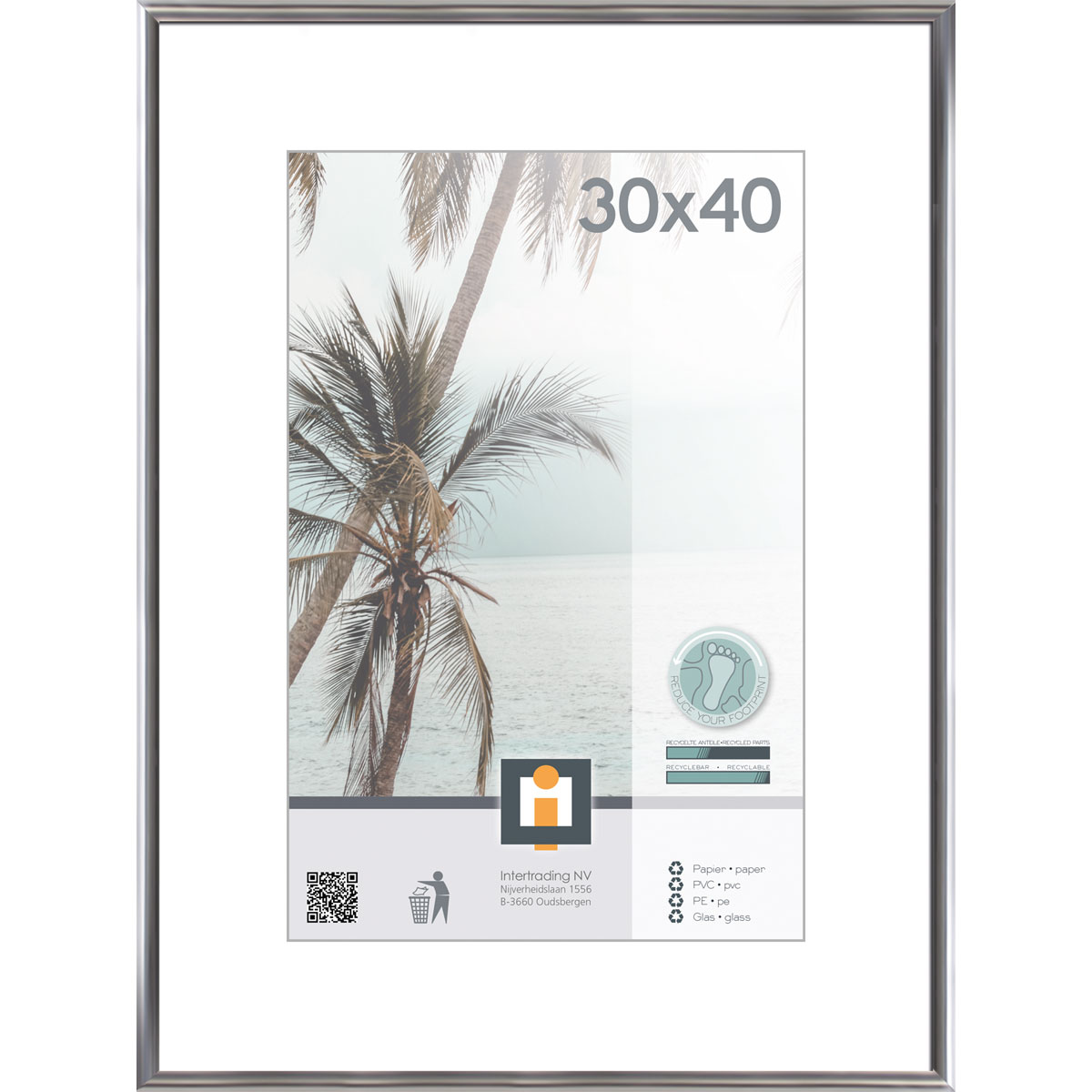 Bilderrahmen Kyoto 30x40 cm silber