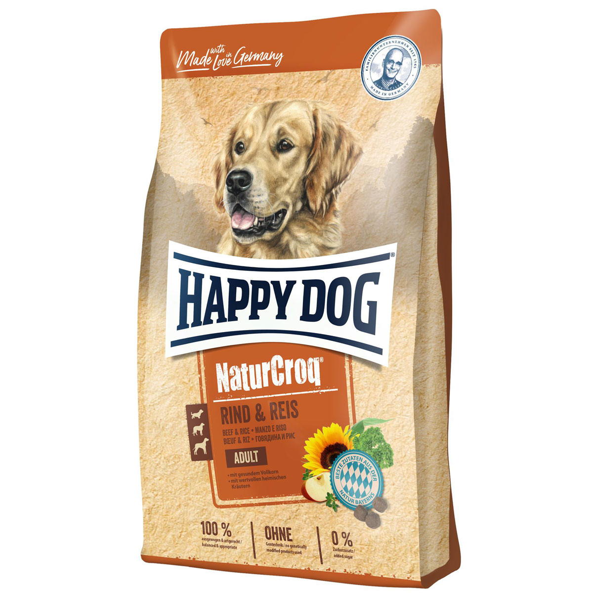 Happy Dog NaturCroq Rind und Reis 1kg
