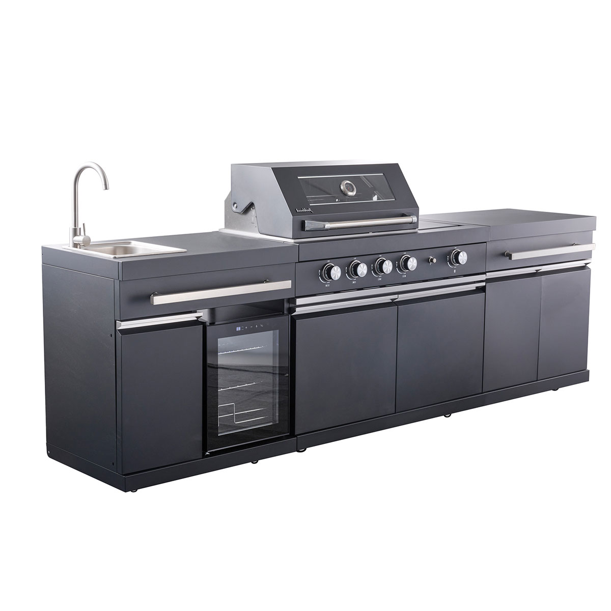 Outdoorküche KingRange 282x58x125cm