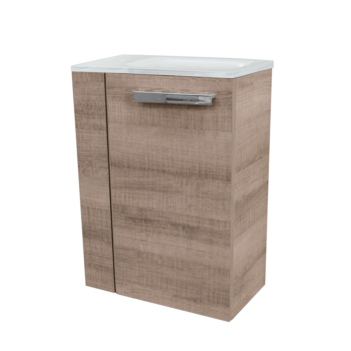 Fackelmann  Gäste-WC Waschtischunterschrank rechts SBC 440 x 600 x 243 mm Graueiche Bild 4