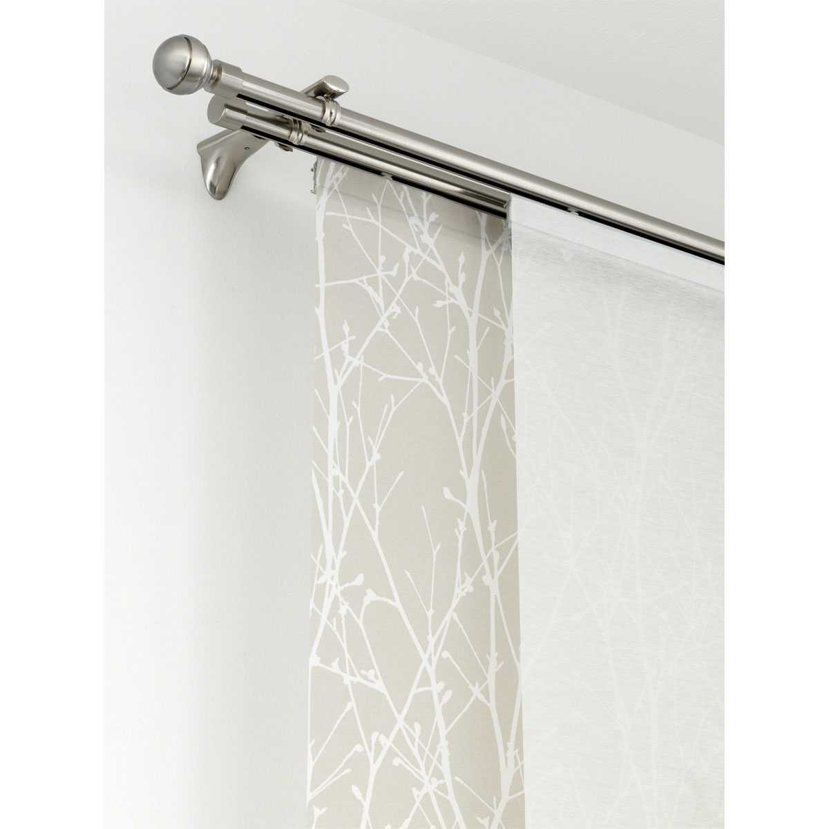 Gardinia  Gardinenstange Chicago mit Innenlauf Durchmesser 16 mm 200 cm Edelstahl-Optik Bild 3