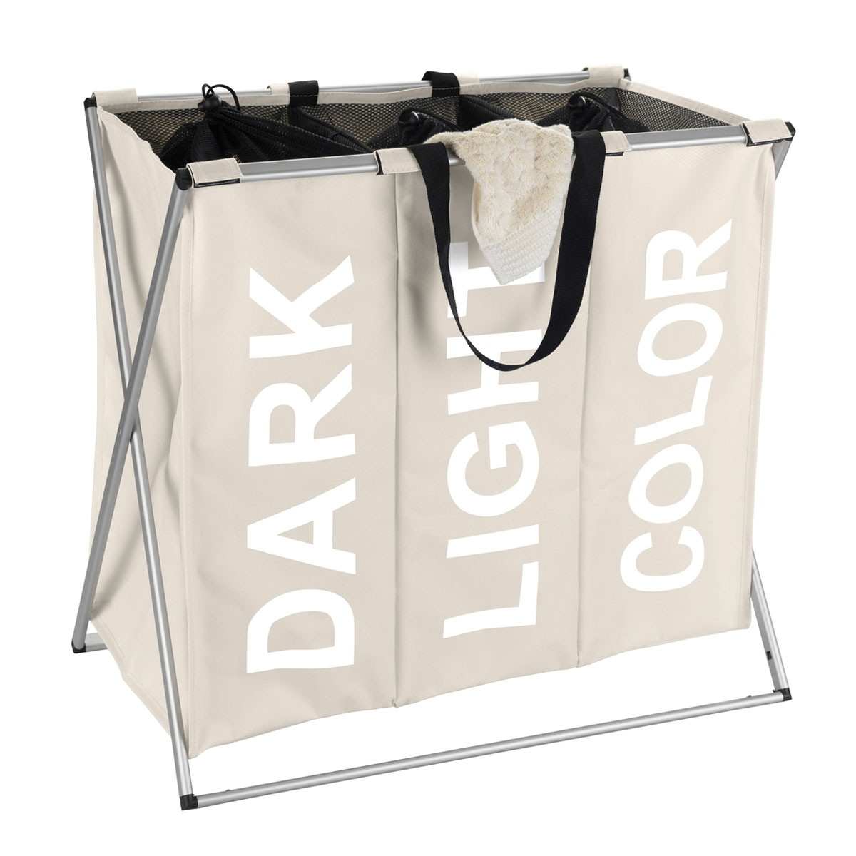 Wenko Wäschesammler Trio beige 130 l