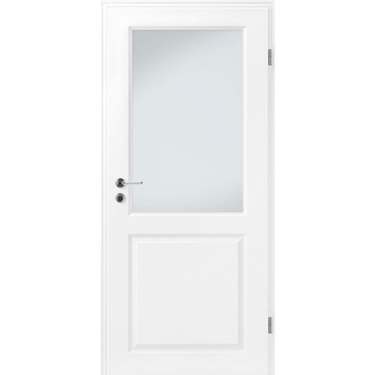 Borne Zimmertür Castell Weißlack mit Lichtausschnitt 86 x 198,5 cm DIN rechts