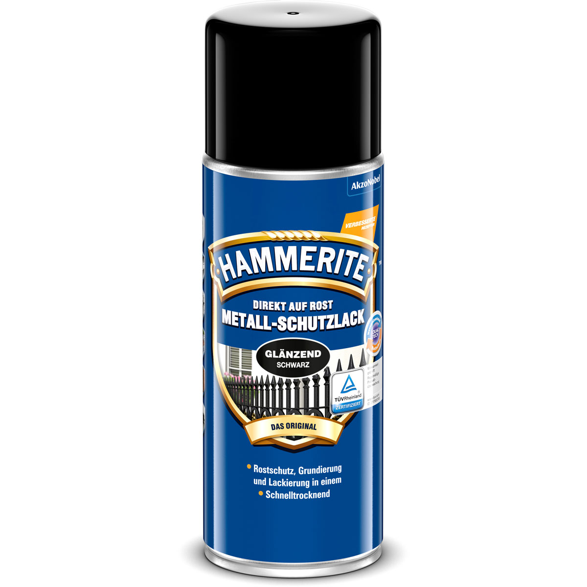 Hammerite Metallschutzlack-Spray glänzend-schwarz 400 ml