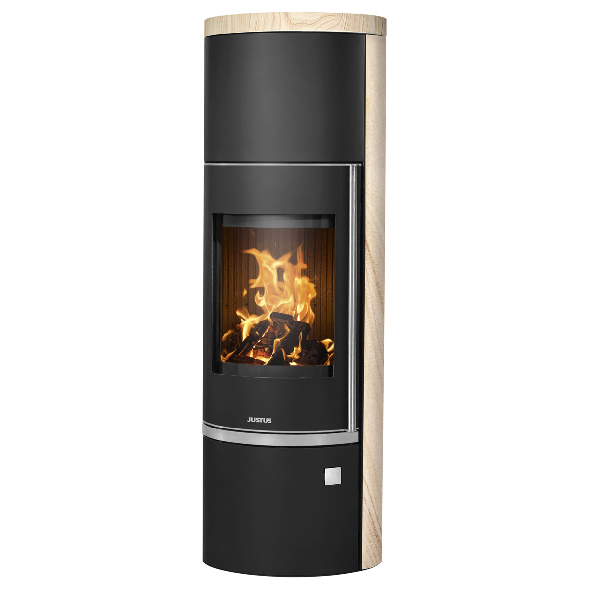 Kaminofen Faro W+ 2.0 Sandstein, KorpusStahl Schwarz