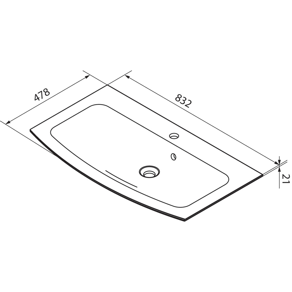 Fackelmann  Waschtisch-Set B.Style 832 x 543 x 478 mm Nature Oak/Weiß Bild 8