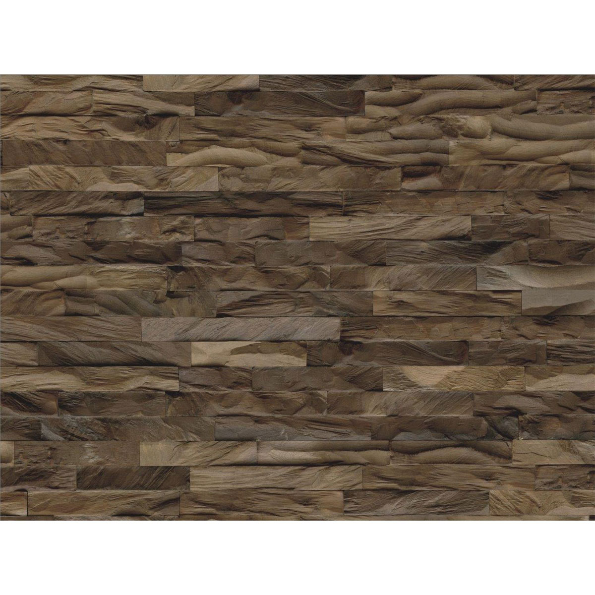 Indo Wandverkleidung Teak Diamond Ancient Brown 11er-Set