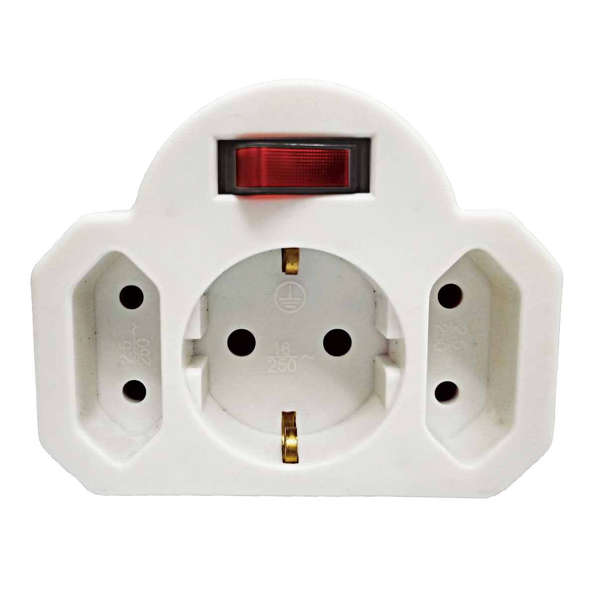 Flector Technik Steckdosenadapter mit Schalter 3-fach