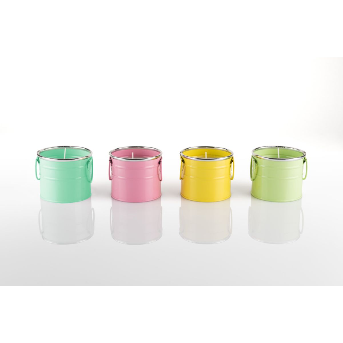 Flower Power Citronellakerze PINTA im Metalltöpfchen